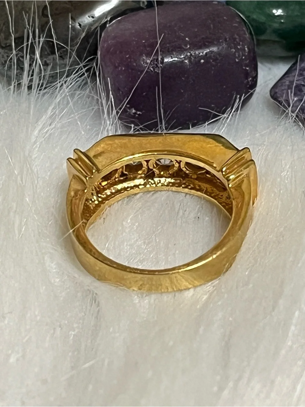 Channel Set Gold Ring